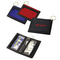 Nylon Keyring Wallet w/ Clear & Exterior Pockets